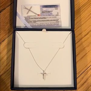 NWT diamond cross necklace
